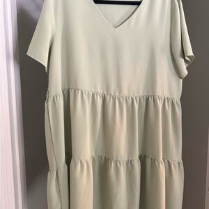 Light Green Tiered Dress